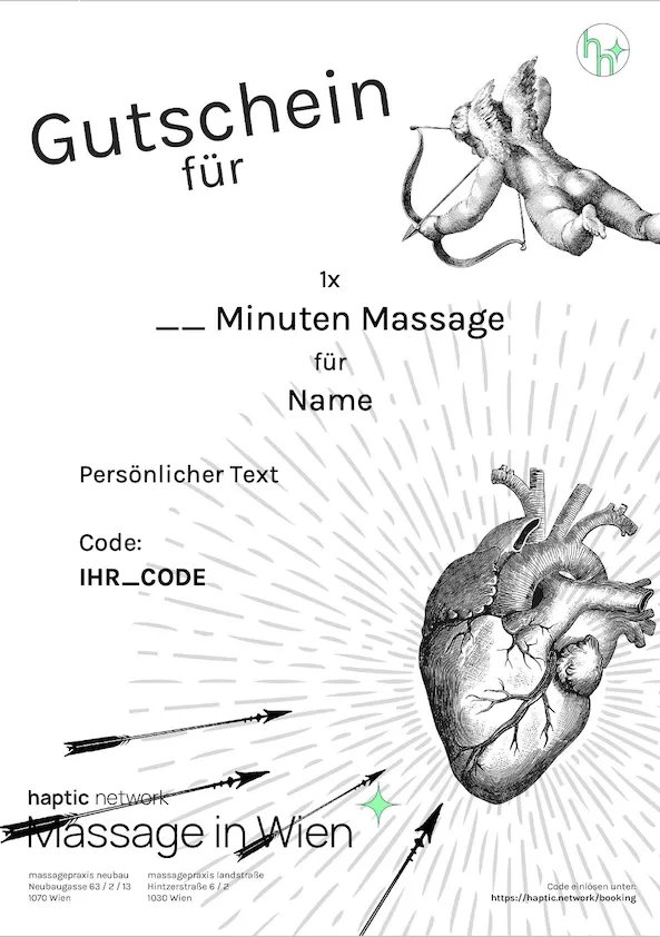 Massagegutschein Vorlage Valentinstag